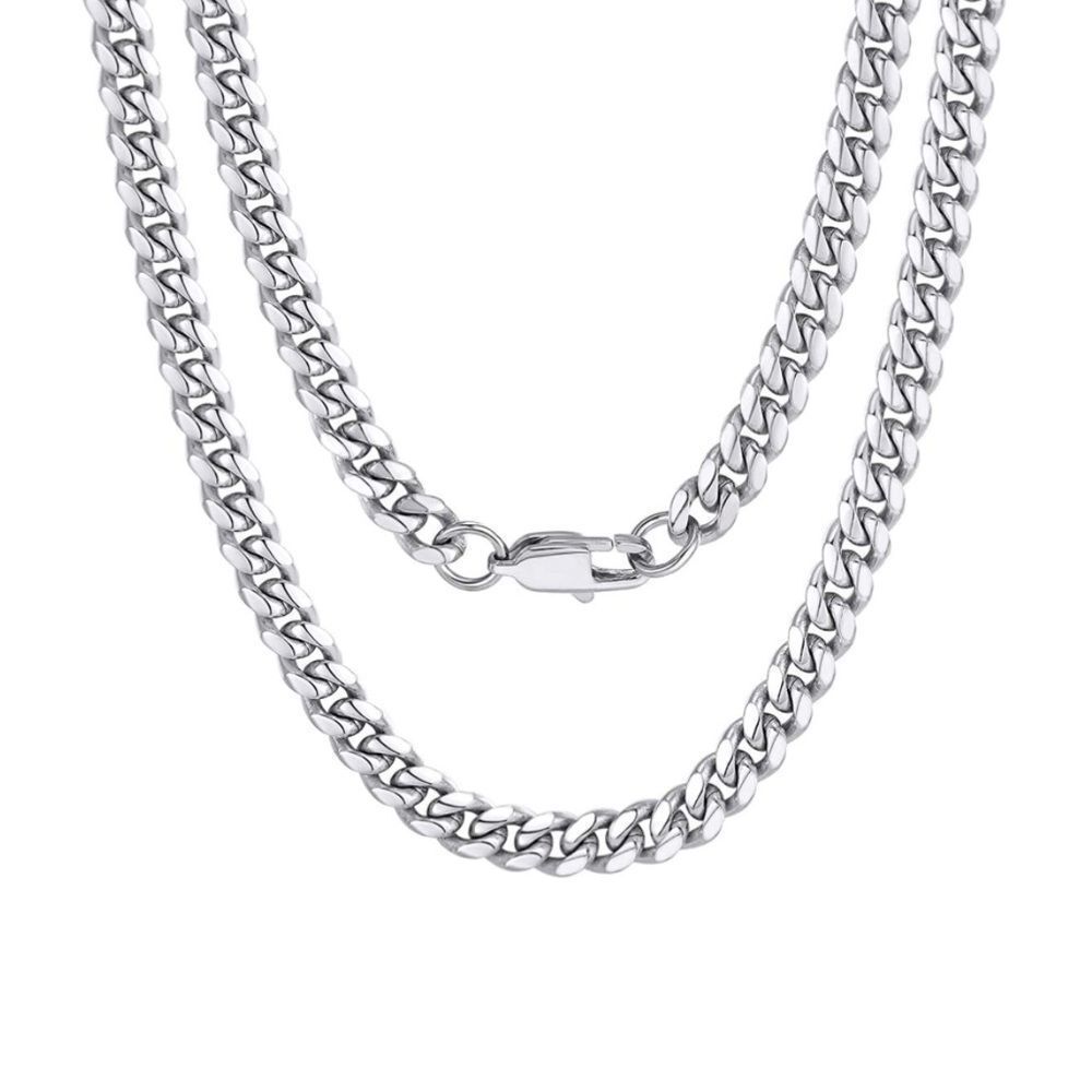 NWT Wool + Pepper Co. Stainless Steel Miami Cuban Link Chain
